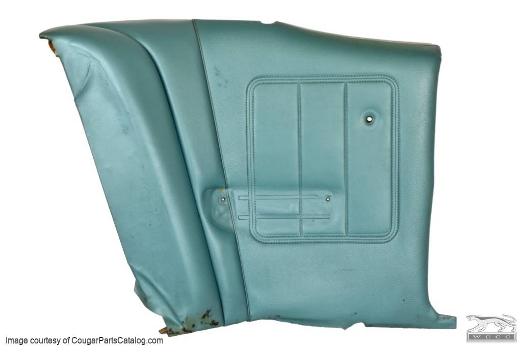 Rear Interior Panel - XR7 - AQUA - Driver Side - Used ~ 1969 Mercury Cougar - 27112