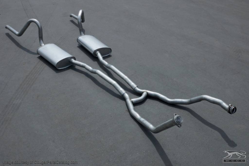 Dual Exhaust System - 390 - OEM Style / Performance - Repro ~ 1969 Mercury Cougar - 27402