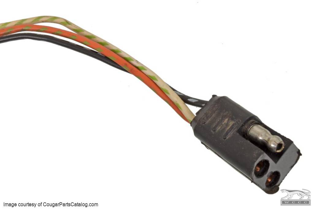 Wiring Pigtail and Plug - Stereo Speaker Plug from Radio - Used ~ 1972 - 1973 Mercury Cougar / 1972 - 1973 Ford Mustang - 27436