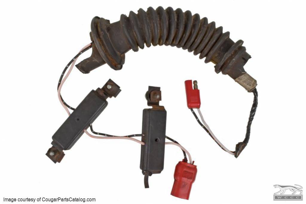 Door Wiring Harness - with Stereo Speaker Lead - Passenger Side - Grade B - Used ~ 1971 - 1972 Mercury Cougar d1wb-13a769-ae 1971,1971 cougar,1972,1972 cougar,cougar,courtesy,d1w,d2w,door,grade,harness,lead,light,mercury,mercury cougar,passenger,side,speaker,speakers,stereo,used,wiring,harness,passenger,passengers,passenger