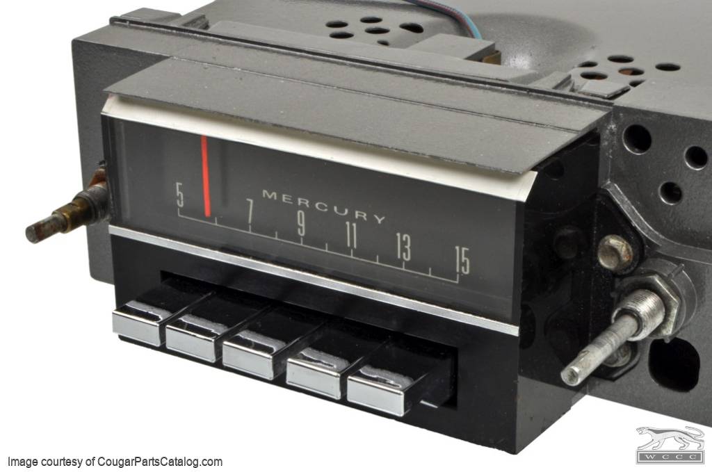 Radio - Converted Original - AM/FM Stereo / Bluetooth / USB / FMR-2 - Restored ~ 1967 Mercury Cougar - 30141