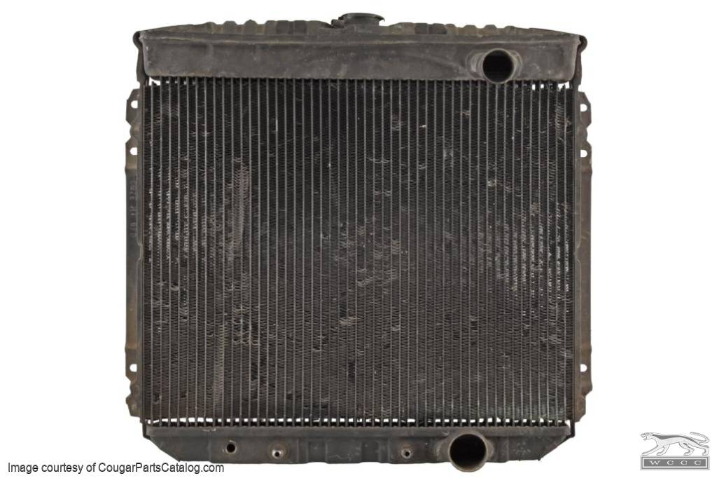 Radiator - 20 Inch - 289 - Auto - Core ~ 1967 Mercury Cougar / 1967 Ford Mustang 30224-clone1,C7ZE-8005-S1 used radiator,core radiator,C7ZE,1967,1967 cougar,1967 mustang,auto,automatic,289,C7W,C7Z,c7ze-8005,c7ze,cougar,ford,ford mustang,mercury,mercury cougar,mustang,radiator,core,30226