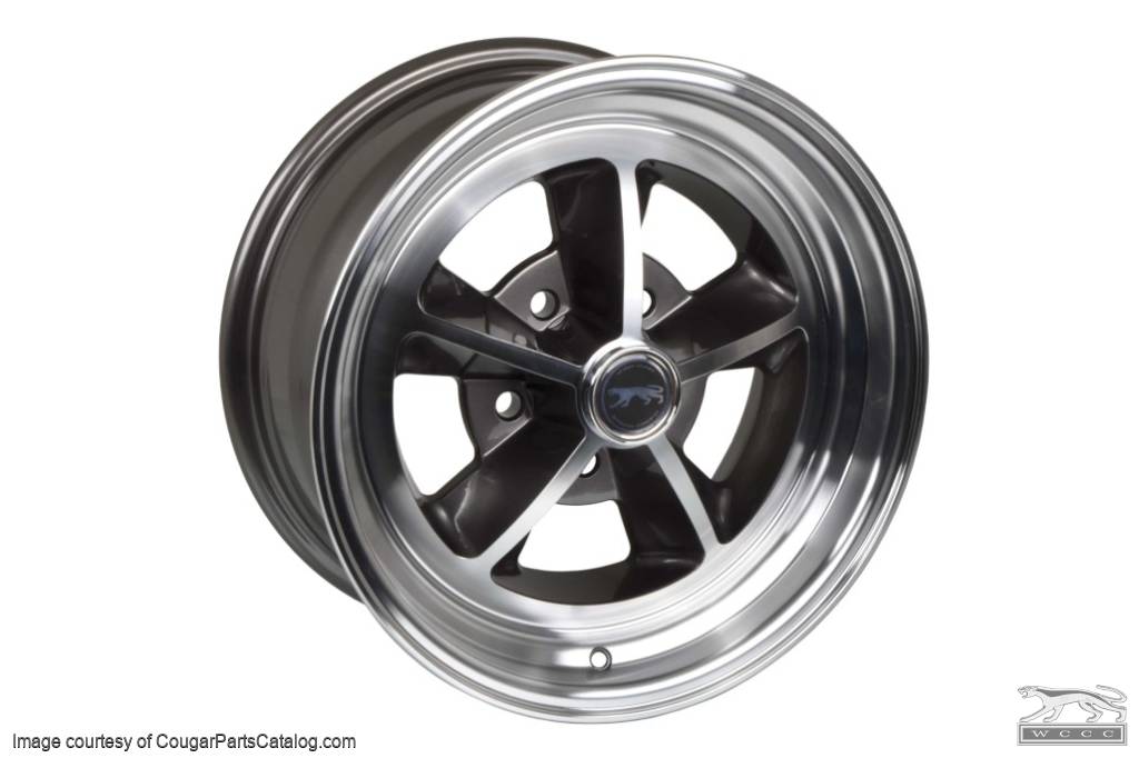 Legendary 1969 / 1970 Shelby - Aluminum Wheel - 17 X 7 - Charcoal - Repro ~ 1967 - 1973 Mercury Cougar / 1967 - 1973 Ford Mustang - 31407