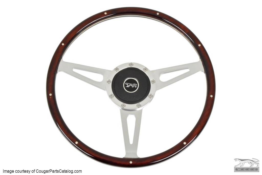 Steering Wheel 15" Woodgrain DARK MAHOGANY Repro 1967 Mercury