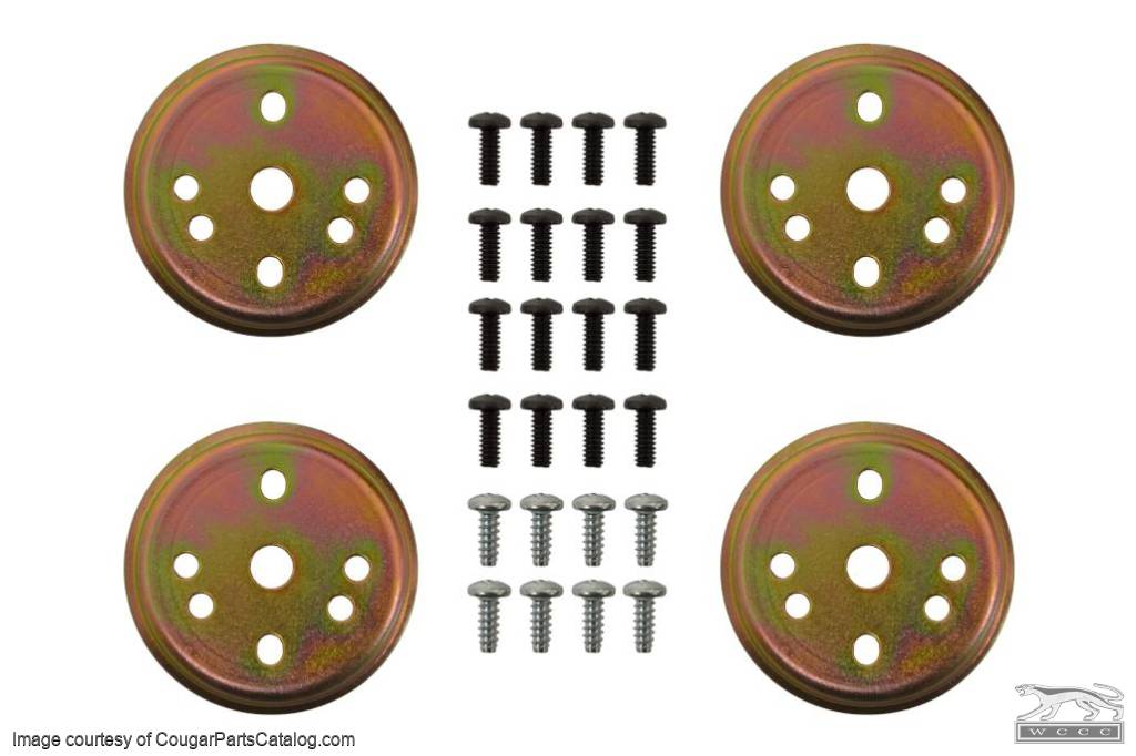 Adapter Plates - Center Caps - Legendary Wheels - Repro ~ 1967 - 1973 Mercury Cougar / 1967 - 1973 Ford Mustang - 30956