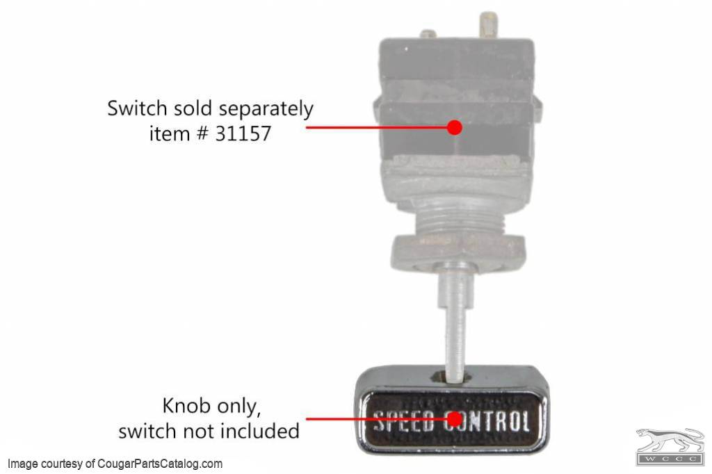 Knob - Speed Control Switch - Used ~ 1969 Mercury Cougar / 1969 Ford Mustang - 31160