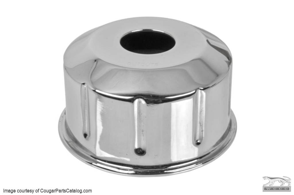 Oil Cap - Twist-on - Chrome - Restored ~ 1968 - 1970 Mercury Cougar / 1968 - 1970 Ford Mustang - 31251