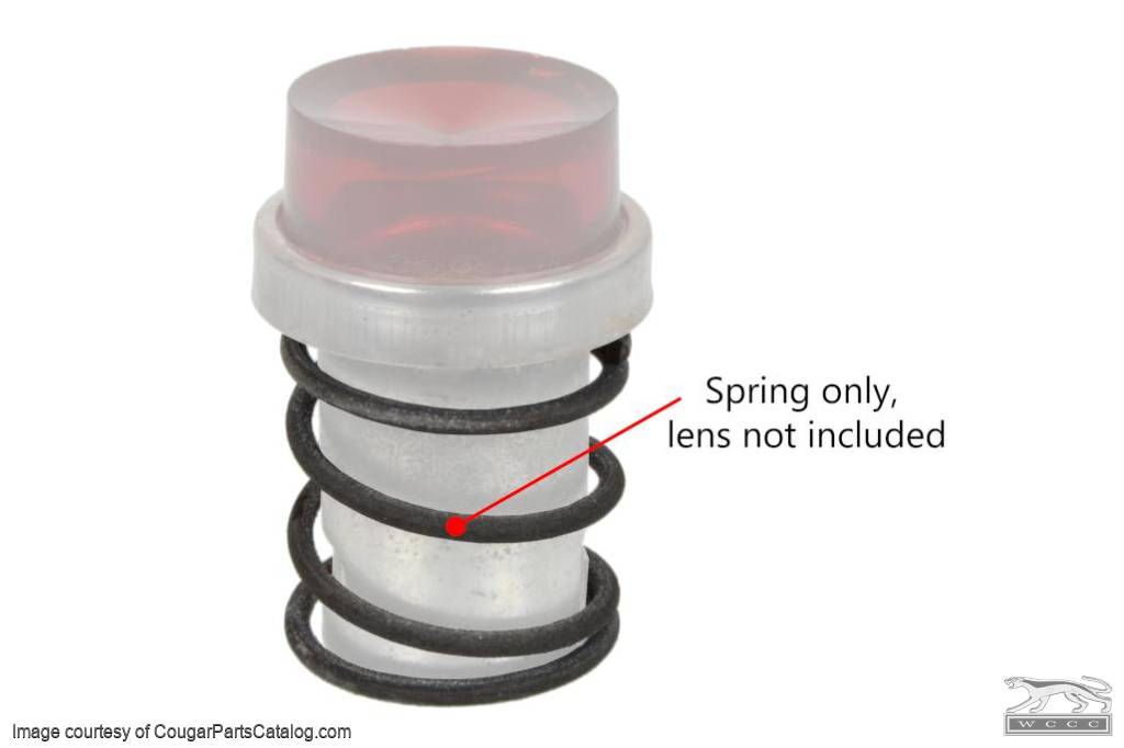 Lens Spring - Emergency / Parking Brake Warning Light - Used ~ 1967 - 1968 Mercury Cougar - 31289