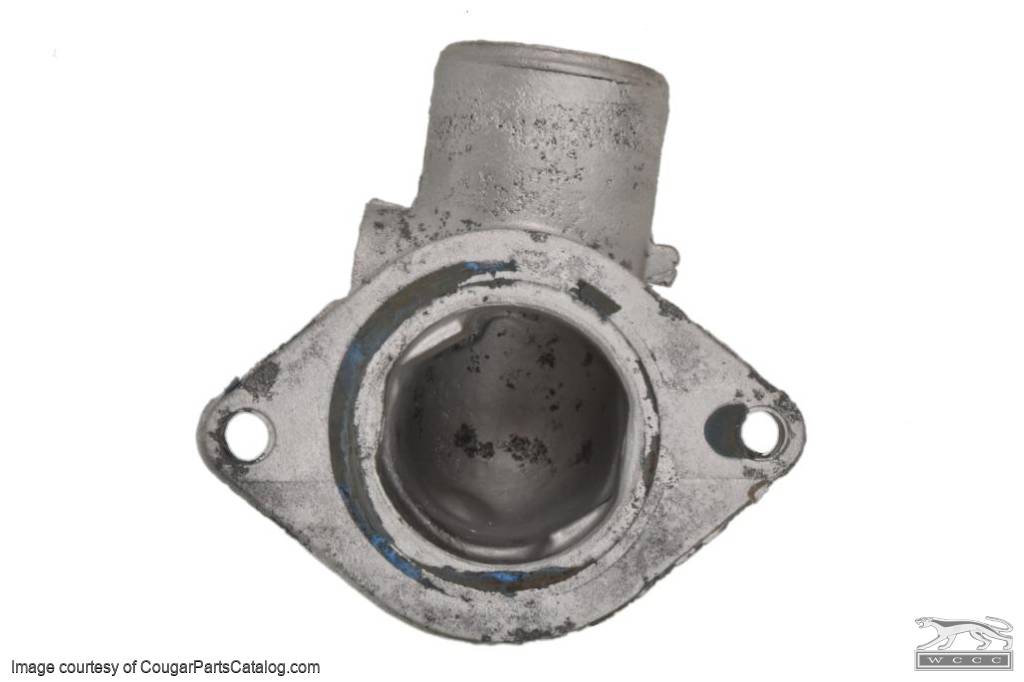 Thermostat Housing - 390 / 428CJ - 2-1/8 Thermostat - Used ~ 1968 - 1970 Mercury Cougar / 1968 - 1970 Ford Mustang - 31398