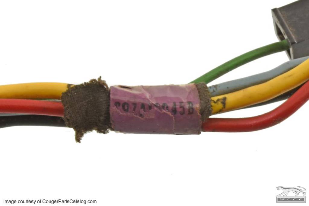 Wire harness Extension - Under Dash Harness to A/C Fan Control Switch - STD / XR7 - Used ~ 1969 - 1970 Mercury Cougar / 1969 - 1970 Ford Mustang - 31993