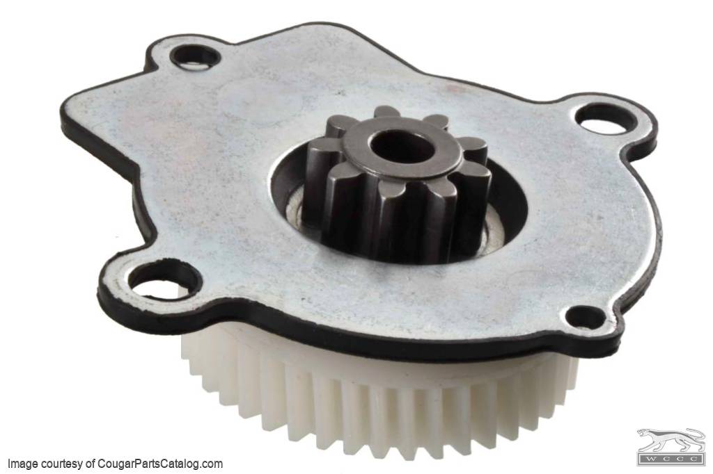 Power Window Regulator Drive Gear and Plate - Repro ~ 1969 - 1973 Mercury Cougar - 1969 - 1973 Ford Mustang - Torino - Lincoln - 32190