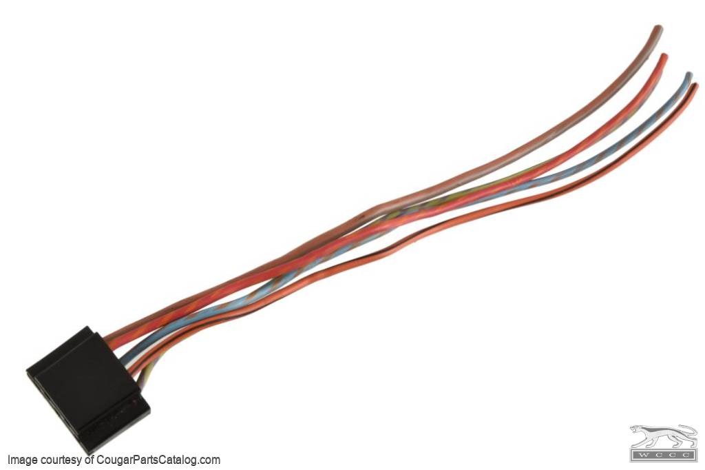 Wiring Pigtail - Under Dash Harness to Heater Switch - w/ A/C - Used ~ 1971 - 1973 Mercury Cougar    - 32445