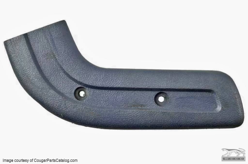Seat Hinge Cover - Passenger Side Outer  - BLUE - Used ~ 1967 Mercury Cougar  - 32478