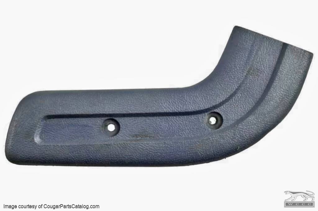 Seat Hinge Cover - Driver Side Outer  - BLUE - Used ~ 1967 Mercury Cougar - 32479