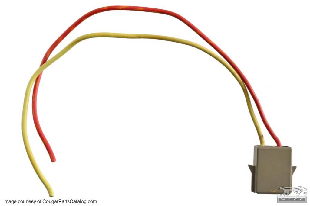 Wiring Pigtail - Under Dash Harness to Seat Belt Warning Light - Used - LATE ~ 1971 - 1973 Mercury Cougar - 32508