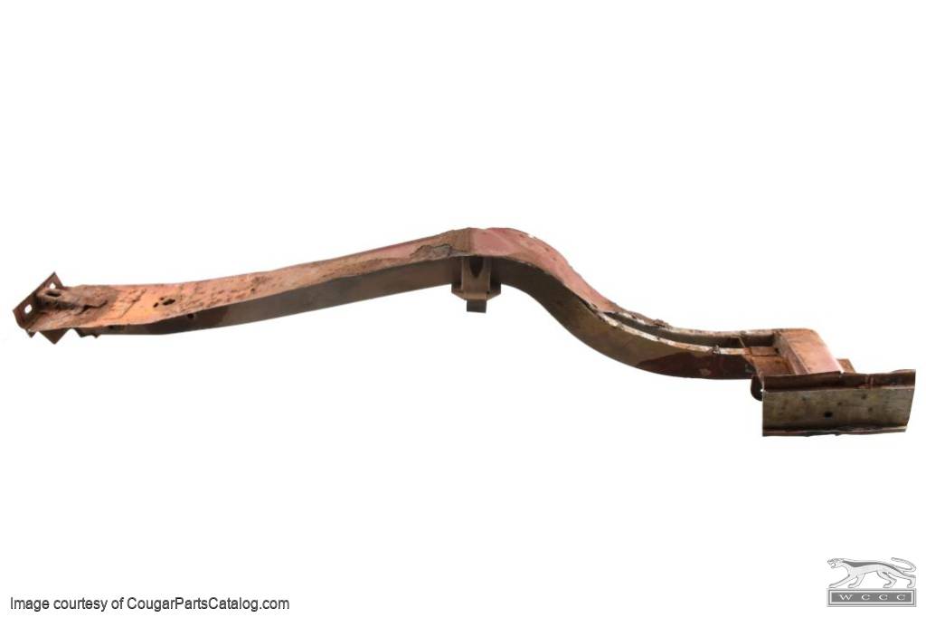 Rear Frame Rail - Passenger Side - Coupe - Used ~ 1969 - 1970 Mercury Cougar  1969,1969 cougar,32616,C9W,beam,c9wy-6510124-a,cougar,cut,frame,mercury,mercury cougar,passenger,rail,rear,right,used,driver,1970,d0w,