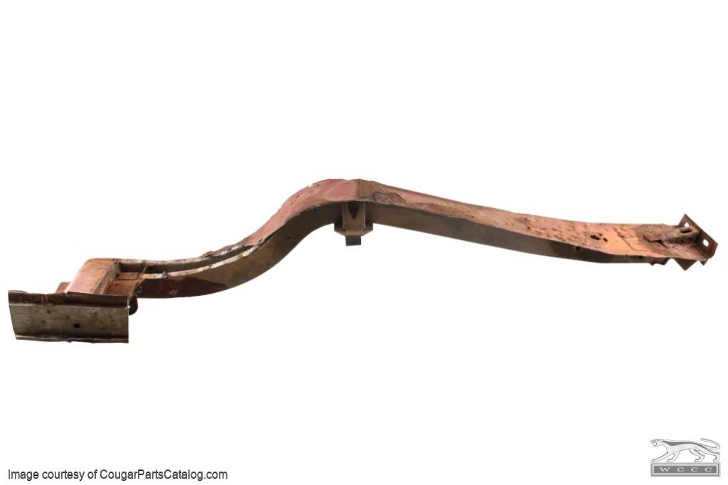 Rear Frame Rail - Driver Side - Coupe - Used ~ 1969 - 1970 Mercury Cougar  1969,1969 cougar,32615,C9W,beam,c9wy-6510125-a,cougar,cut,frame,mercury,mercury cougar,passenger,rail,rear,right,used,driver,1970,d0w,