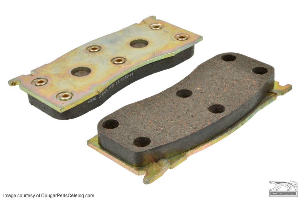 Front Disc Brake Pads - ECONOMY - Repro ~ 1967 Mercury Cougar - 1967 Ford Mustang - 41798
