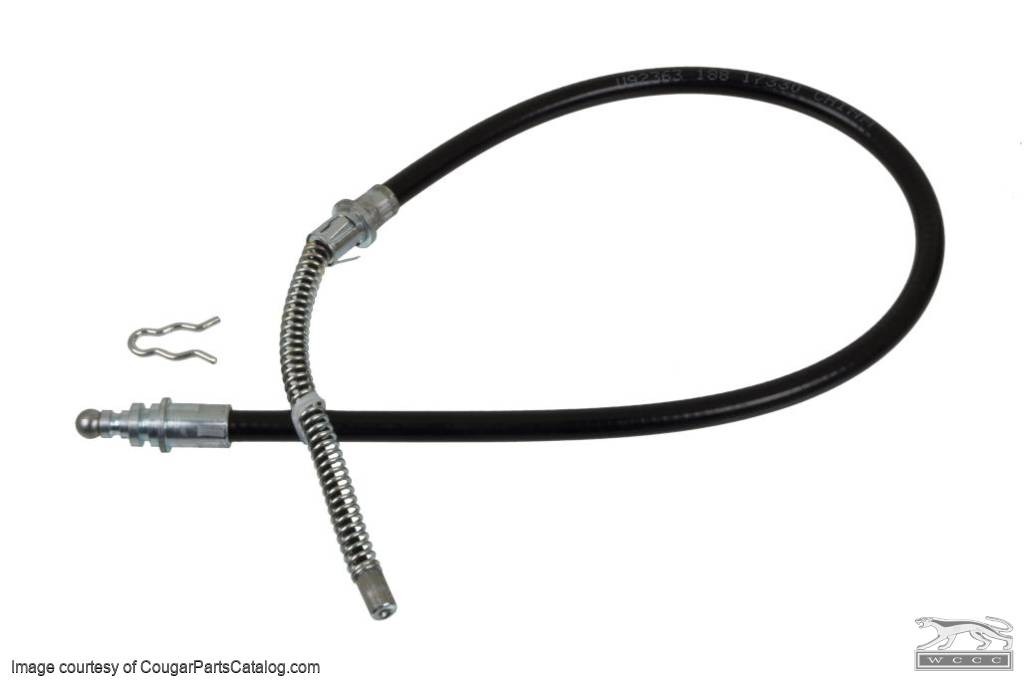 Emergency - Parking Brake Cable - Driver Side - Rear - ECONOMY - Repro ~ 1968 - 1969 Mercury Cougar - 1968 - 1969 Ford Mustang - 41991