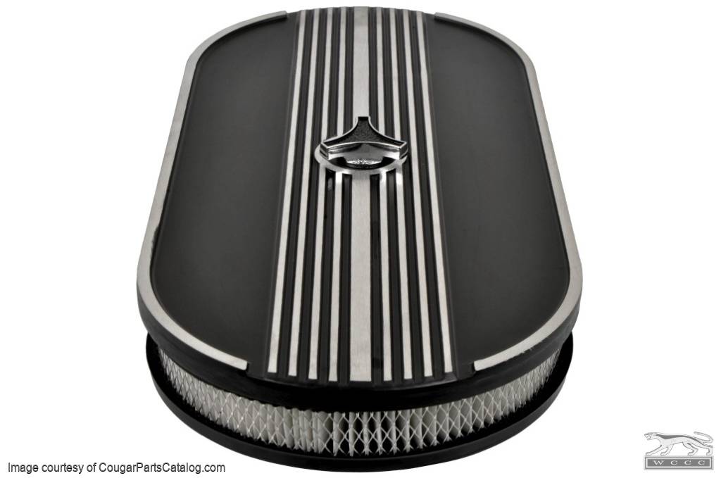 Air Cleaner - Oval - Repro ~ 1967 - 1973 Mercury Cougar / 1967 - 1973 Ford Mustang - 15704