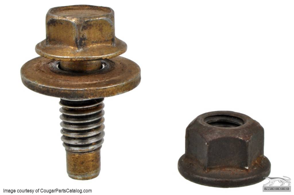Bolt / Nut / Washer - Brace To Cowl - Used ~ 1969 - 1970 Mercury Cougar / 1969 - 1970 Ford Mustang - 19330