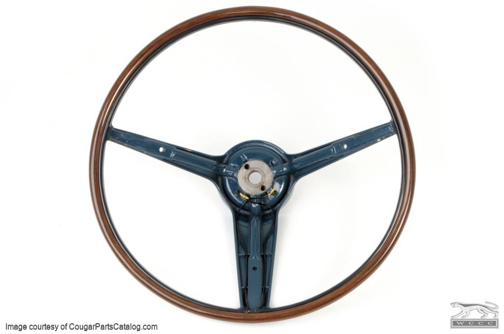Steering Wheel - Rim Blow - Restored ~ 1970 - 1974 Mercury Cougar / 1970 - 1974 Ford Mustang - 19587