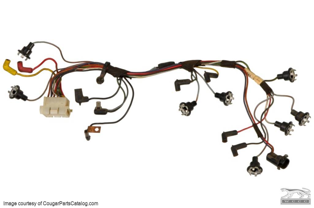 Instrument Cluster - Socket and Wiring Assembly - XR7 - Used ~ 1967 Mercury Cougar - 27279