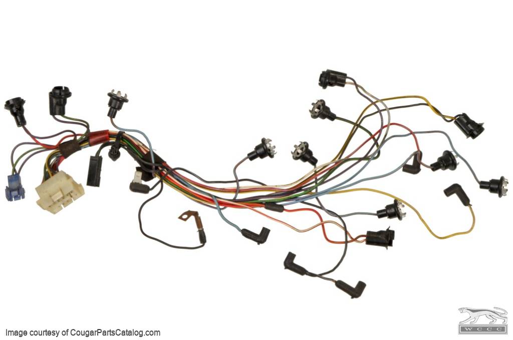 Socket and Wiring Assembly - Instrument Cluster - Standard - Used ~ 1968 Mercury Cougar - 27281