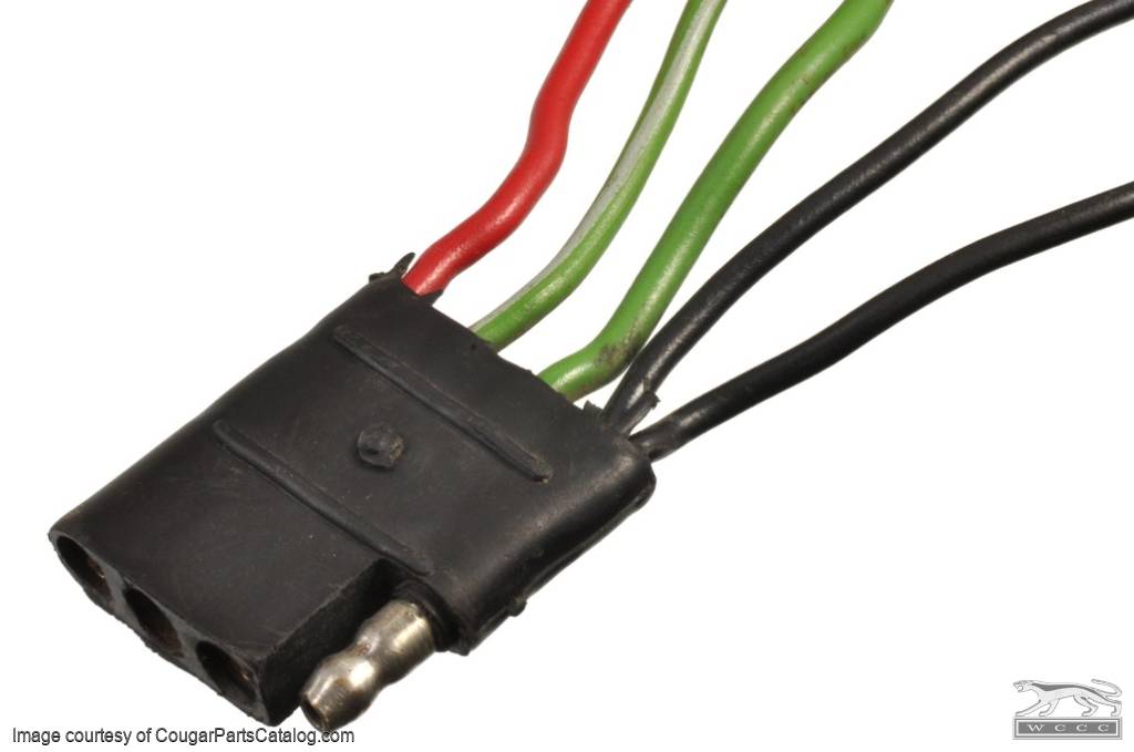 Taillight Plug and Wiring Pigtail - P83 Plug - Used ~ 1967 Mercury Cougar - 27316
