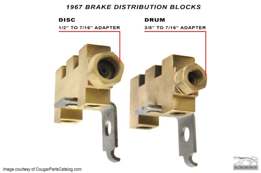 Brake Distribution Block - Drum Brakes - Used ~ 1967 Mercury Cougar / 1967 Ford Mustang - 24260