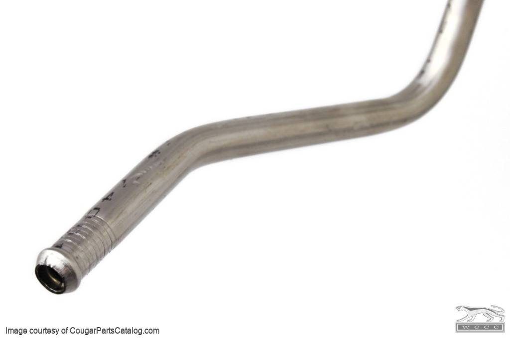 Fuel Line - Tank To Pump - Two Piece - 3/8 Inch Fittings - STAINLESS STEEL - Repro ~ 1967 LATE - 1968 Mercury Cougar - 24972
