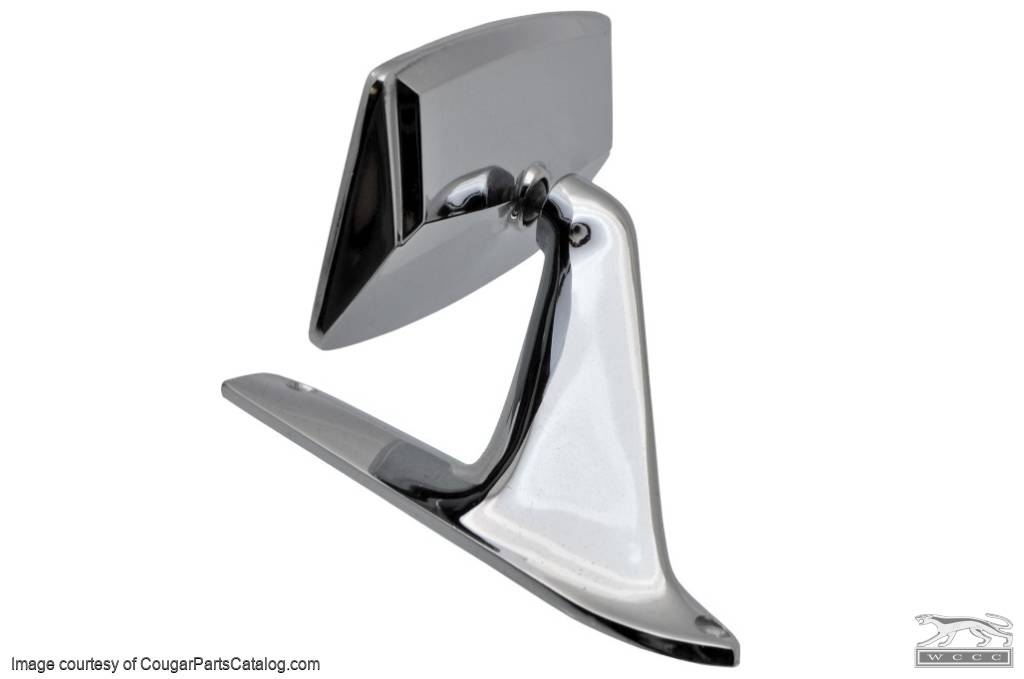 Side View Mirror - Driver Side - Manual - Standard - Grade A - Used ~ 1969 - 1970 Mercury Cougar - 18545