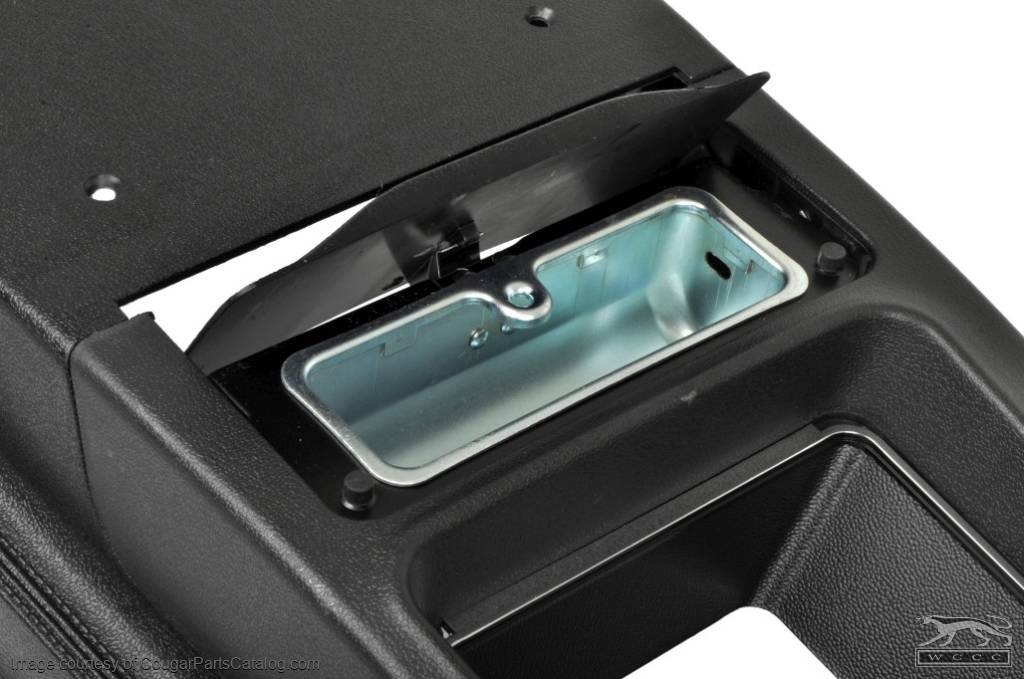 Center Console - Automatic Transmission - without Insert - Flat Lid - Repro ~ 1969 Mercury Cougar / 1969 Ford Mustang - 17782