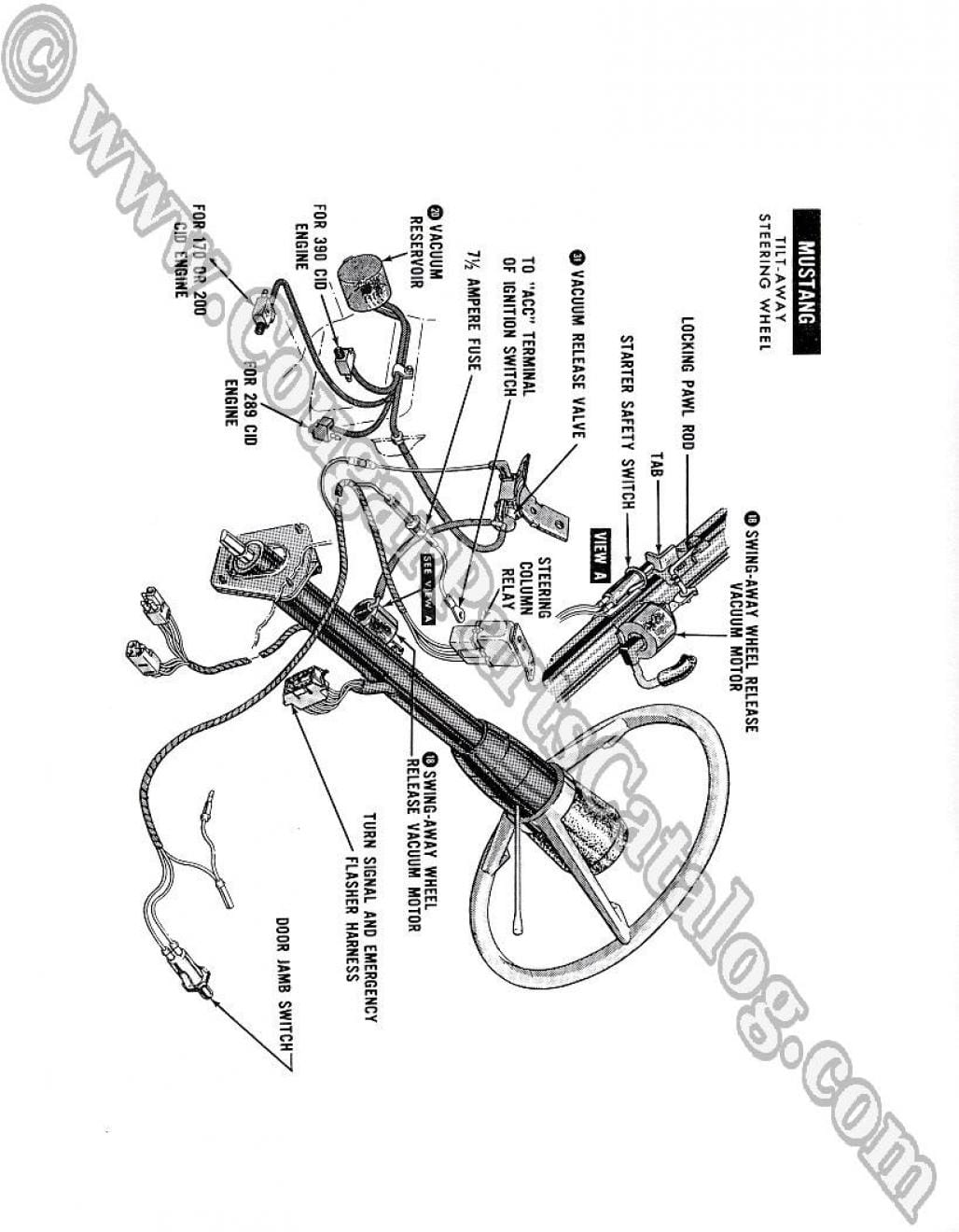 Vacuum Schematic Manual - Repro ~ 1967 Mercury Cougar / 1967 Ford Mustang / Shelby - 25955