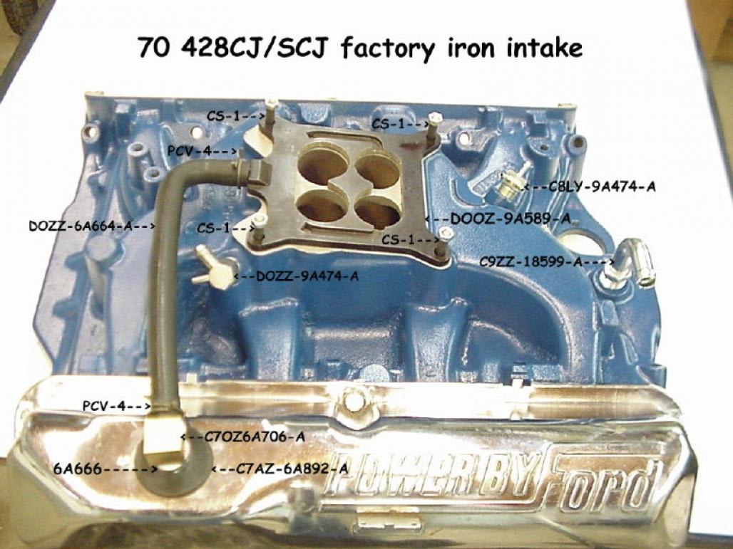 Carburetor Spacer Plate - 428CJ - Repro ~ 1970 Mercury Cougar / 1970 Ford Mustang - 41935