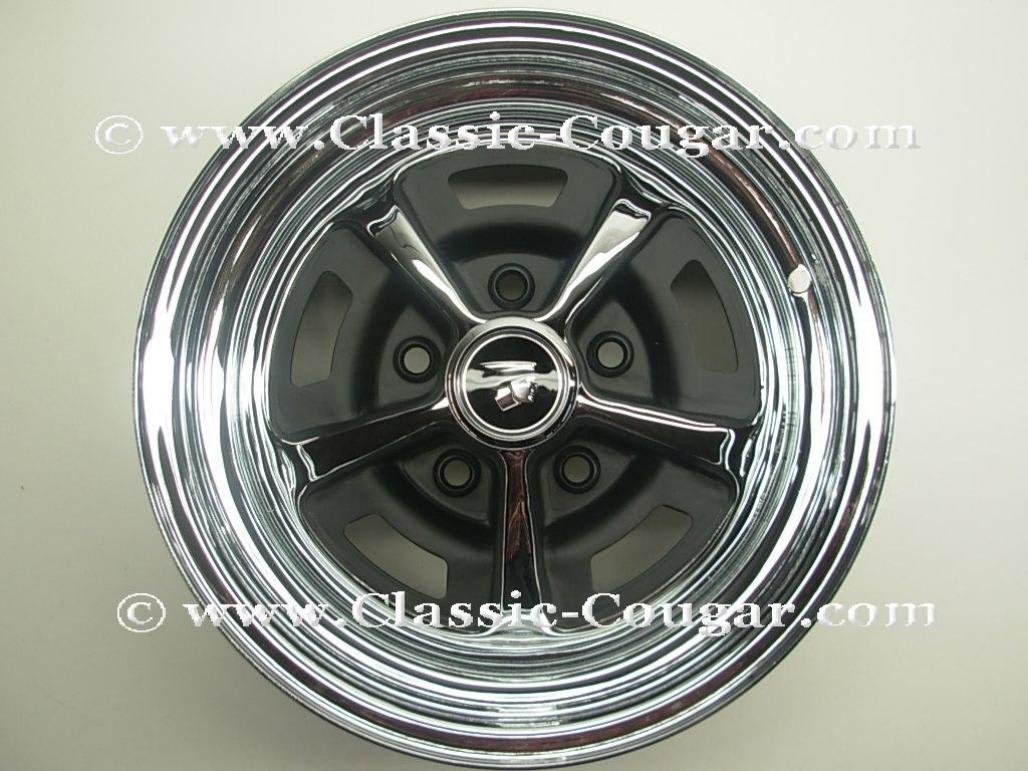 Magnum 500 Wheel - 14 X 6 Inch - Repro ~ 1967 - 1973 Mercury Cougar / 1967 - 1973 Ford Mustang - 18939
