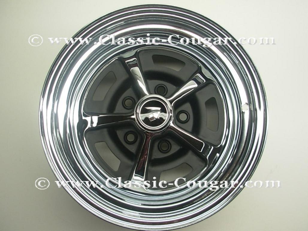 Magnum 500 Wheel - 14 X 7 Inch - Repro ~ 1967 - 1973 Mercury Cougar / 1967 - 1973 Ford Mustang - 18940