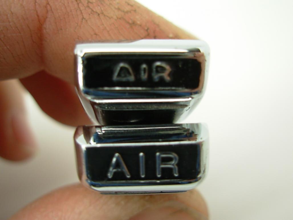 Selector Buttons - A/C - Enlarged Font - Repro ~ 1968 Mercury Cougar / 1968 Ford Mustang - 13948