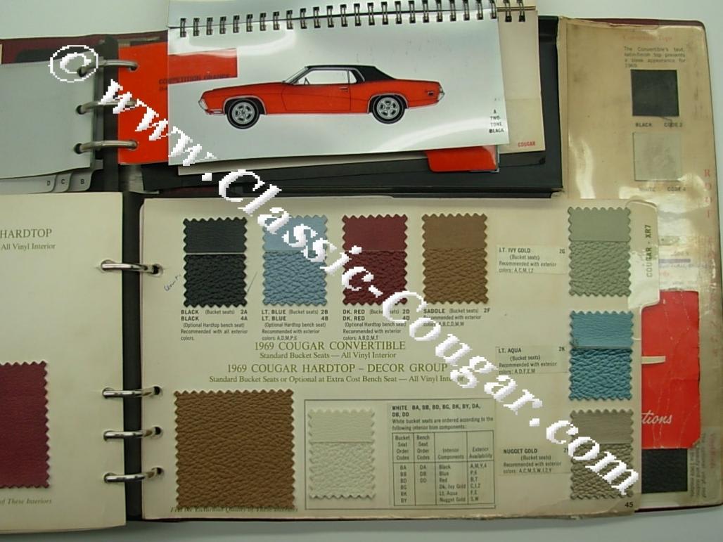 Interior Seat Upholstery - Vinyl - Decor - Coupe - NUGGET GOLD - Complete Kit - Repro ~ 1969 Mercury Cougar - 14839