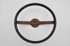 Steering Wheel - 2 Spoke - Leather Wrapped - GINGER - Used ~ 1973 Mercury Cougar 1973,1973 cougar,cougar,d3w,ginger,leather,mercury,mercury cougar,spoke,steering,two,used,wheel,wrapped,10437