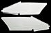 Sail Panel - Standard - WHITE - Pair - Premium - Repro ~ 1969 Mercury Cougar 523022,100023022,Head Liner 1969,1969 cougar,c9w,cougar,head,head liner,headliner,liner,mercury,mercury cougar,new,pair,panels,repro,reproduction,sail,standard,white,driver,drivers,driver