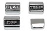 Knob - Heater Control - without A/C - Set of 3 - Repro ~ 1967 Mercury Cougar / 1967 Ford Mustang 1967,1967 cougar,1967 mustang,c7w,c7z,control,cougar,ford,ford mustang,heater,knob,mercury,mercury cougar,mustang,new,repro,reproduction,set,without,53239,ac,knob,a/c,vent,register