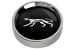 Center Cap - Styled Steel Wheel - BLACK - Walking Cat Logo - EACH - NEW ~ 1967 - 1970 Mercury Cougar 1967,1967 cougar,1968,1968 cougar,1969,1969 cougar,1970,1970 cougar,black,c7w,c8w,c9w,cap,cat,center,chrome,cougar,d0w,each,logo,man,mercury,mercury cougar,new,repro,reproduction,steel,styled,walking,wheel,26240