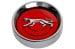 Styled Steel Wheel - Walking Cat Center Cap - Red - EACH - NEW ~ 1967 - 1970 Mercury Cougar 1967,1967 cougar,1968,1968 cougar,1969,1969 cougar,1970,1970 cougar,c7w,c8w,c9w,cap,cat,center,chrome,cougar,d0w,each,logo,mercury,mercury cougar,new,red,repro,reproduction,steel,styled,walking,wheel,26241