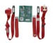 Seat Belt Kit - BRIGHT RED - 3 Point - New ~ 1968-1970 Mercury Cougar / 1968-1970 Ford Mustang 10205 1968,1968 cougar,1968 mustang,1969,1969 cougar,1969 mustang,1970,1970 cougar,1970 mustang,belt,bright,button,c8w,c8z,c9w,c9z,cougar,d0w,d0z,ford,ford mustang,kit,mercury,mercury cougar,mustang,new,point,push,red,seat,starburst,10206