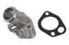 Thermostat Housing - 289 / 302 / 351W - Smooth Finish - Repro ~ 1967 - 1970 Mercury Cougar / 1967 - 1970 Ford Mustang 1967,1967 cougar,1967 mustang,1968,1968 cougar,1968 mustang,1969,1969 cougar,1969 mustang,1970,1970 cougar,1970 mustang,289,302,351w,aluminum,c7w,c7z,c8w,c8z,c9w,c9z,cougar,d0w,d0z,finish,ford,ford mustang,housing,mercury,mercury cougar,mustang,new,repro,reproduction,shiny,thermostat,water,neck,10657