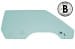 Door Glass - Bolt In - TINT - Passenger Side - Grade B - Used ~ 1970 Mercury Cougar / 1970 Ford Mustang 523115,100023115 1970,1970 cougar,1970 mustang,bolt,bolted,cougar,d0w,d0z,door,ford,ford mustang,glass,grade,late,mercury,mercury cougar,mustang,passenger,side,tint,tinted,used,passenger,passengers,passenger