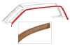 Windlace - SADDLE - Headliner - EACH - Repro ~ 1967 - 1970 Mercury Cougar / 1967 - 1970 Ford Mustang 1967,1967 cougar,1967 mustang,1968,1968 cougar,1968 mustang,1969,1969 cougar,1969 mustang,1970,1970 cougar,1970 mustang,c7w,c7z,c8w,c8z,c9w,c9z,cougar,d0w,d0z,driver,ford mustang,head,head liner,headliner,lace,liner,mercury,mercury cougar,new,passenger,pinchweld,reproduction,saddle,wind,wind lace,windlace,11966,fabric,interior,roof,liner,xr7