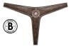 Bezel - Rim Blow - XR7 - Burl Woodgrain - Grade B - Used ~ 1969 Mercury Cougar 1969,1969 cougar,bezel,blow,burl,c9w,cougar,grade,B,grade b,grain,mercury,mercury cougar,rim,spoke,steering,three,used,wheel,wood,xr7,3,rimblow,rim blow,C9WA 3D752 A,rimblow,rim,blow,pad,rimblow pad,deal,12114,insert,fascia,bezel,3,spoke,three,emblem,burl,applique,decal,xr7,steering,wheel,center,pad,decorative,attachment,plastic,horn,medallion,coat,of,arms,brown