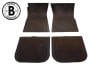 Floor Mats - Rubber - Cougar Logo - Dark Chocolate Brown - Grade B - Used ~ 1967 - 1973 Mercury Cougar 1967,1967 cougar,1968,1968 cougar,1969,1969 cougar,C7W,C8W,C9W,brown,chocolate,cougar,dark,embossed,engraved,floor,floor mat,logo,mats,mercury,mercury cougar,rubber,saddle,used,12230